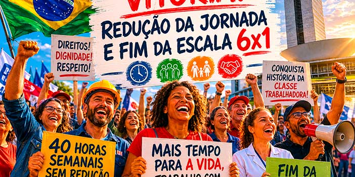 Vitória! Centrais Sindicais celebram redução da jornada e fim da escala 6×1 | Notícias